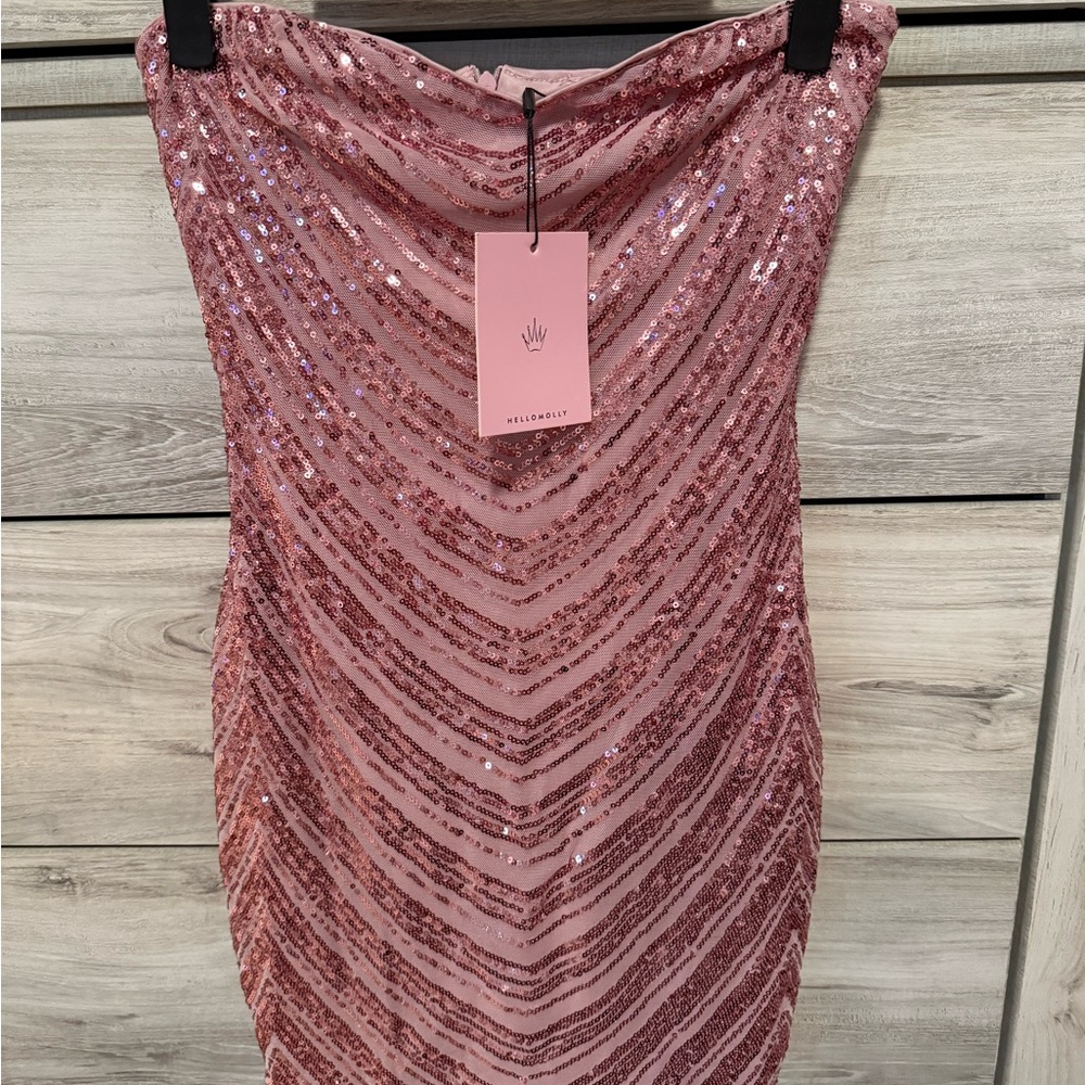 Hello Molly Pink Sequin Dress